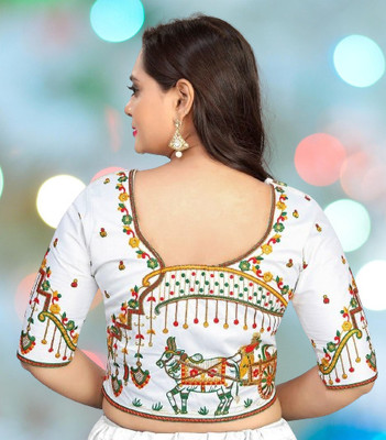 KCF Satin Self Design Blouse Material