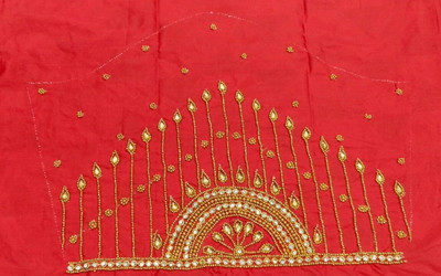 Khusi Fashion Silk Blend Self Design Blouse Material
