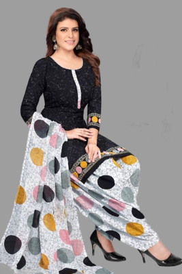 HouseOfCommon Crepe Floral Print Salwar Suit Material