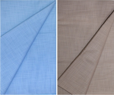 KUNDAN SULZ GWALIOR Cotton Blend Self Design Shirt Fabric