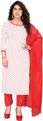 FABFLICK Crepe Printed Salwar Suit Material