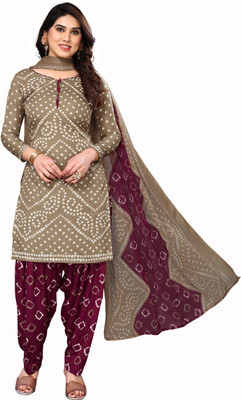 ANIRAV Crepe Printed Kurta & Patiyala Material