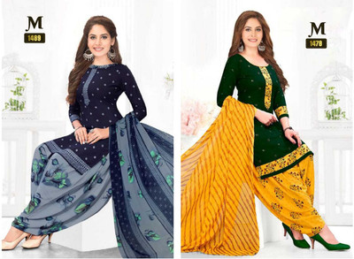 EverEthnic Crepe Printed Salwar Suit Material