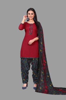 Wow Ethnic Cotton Blend Floral Print, Printed Salwar Suit Material