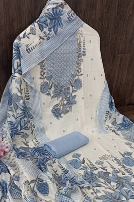 GC80 BY GAURI COLLECTION Pure Cotton Printed, Self Design Salwar Suit Material