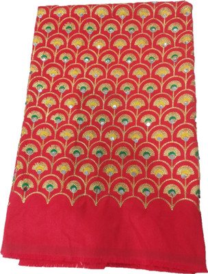 Shantuba textiles Silk Blend Embroidered, Embellished Blouse Material