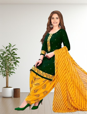 ALISENTERPRISES Crepe Printed Salwar Suit Material