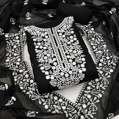Nayanthara Trends Chanderi Embroidered Salwar Suit Material