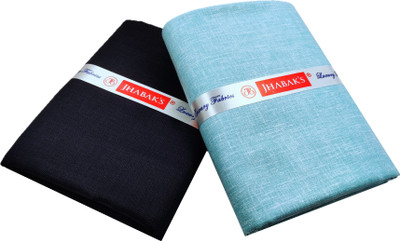JHABAK'S Cotton Linen Self Design Shirt & Trouser Fabric