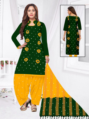 RISHITTRENDS Viscose Rayon Printed Salwar Suit Material