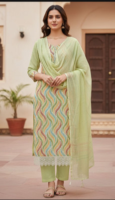 RIDDHI Organza Embroidered Salwar Suit Material