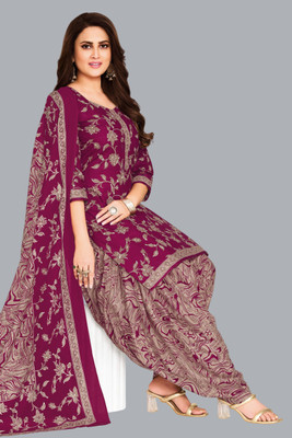 Simmu Pure Cotton Printed Kurta & Patiyala Material