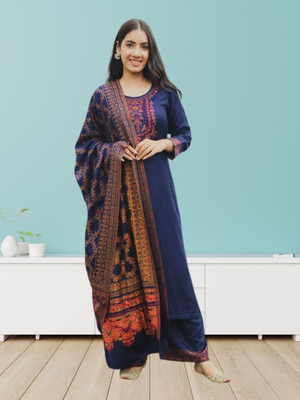 Safaa Wool Self Design Kurta & Palazzo Material