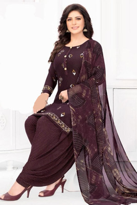 SIMPLYETHNIC Crepe Printed Kurta & Churidar Material