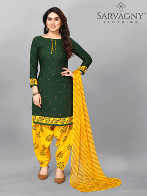 sarvagny clothing Crepe Printed Salwar Suit Material