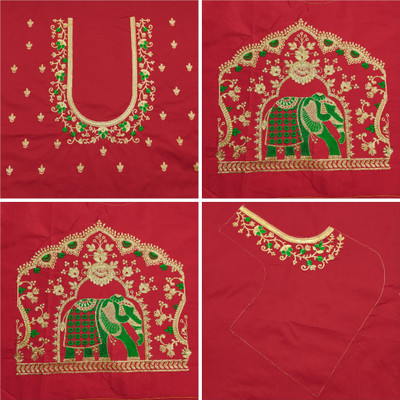 RAJVILASH Art Silk Embroidered Blouse Material