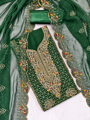 Divastri Georgette Embroidered Salwar Suit Material