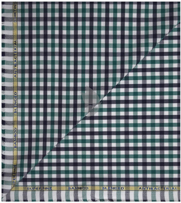 Siyaram's Cotton Blend Checkered Shirt Fabric