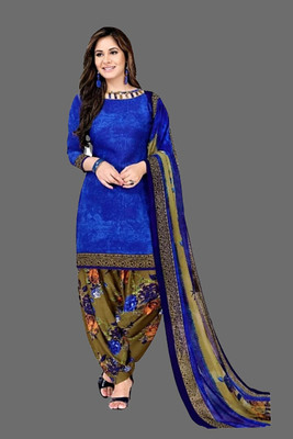 Om Creation Crepe Floral Print Salwar Suit Material