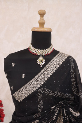 Mikhu Shop Georgette Embroidered Blouse Material