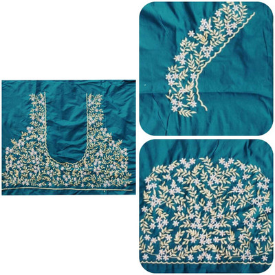 The White Rabbit Art Silk Embroidered Blouse Material