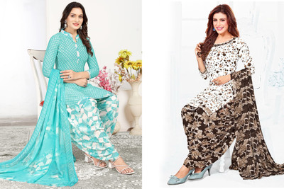 laxmi creation Crepe Printed Salwar Suit Material