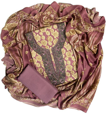 EJS Wool Embroidered Salwar Suit Material