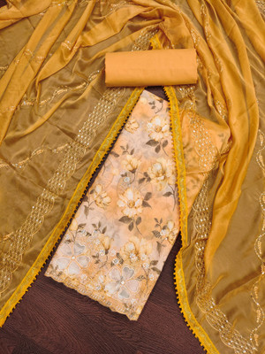 Blissta Cotton Blend Printed Salwar Suit Material