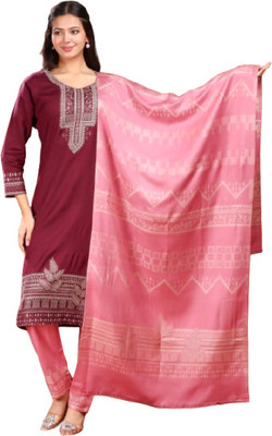 Kriti Wool Floral Print Salwar Suit Material