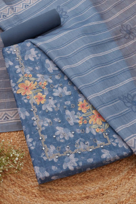 soch Linen Floral Print Salwar Suit Material