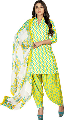 Kashvi Crepe Chevron/Zig Zag Salwar Suit Material