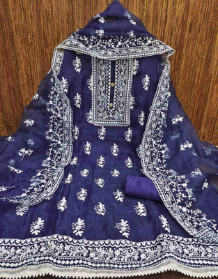 PandadiSaree Georgette Embroidered Salwar Suit Material
