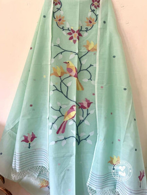 Uniquefashion Pure Cotton Embroidered, Self Design Kurta & Churidar Material