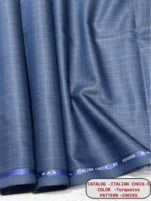 Raymond Viscose Rayon Checkered Trouser Fabric