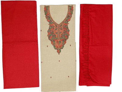 Vrinde Wool Embroidered Salwar Suit Material
