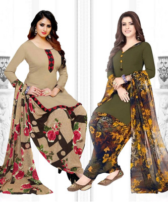 INITHI Crepe Printed Salwar Suit Material