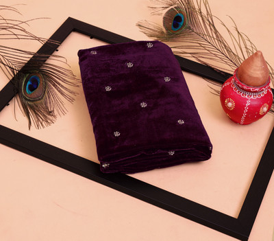 Fashion World Zone Velvet Embroidered Blouse Material
