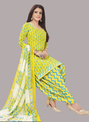 jalpa fashion Crepe Solid, Printed Salwar Suit Material