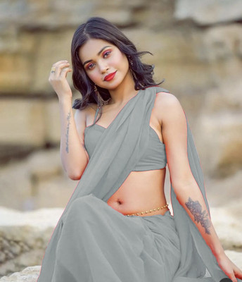 ENCLIQ Georgette Dyed Blouse Material