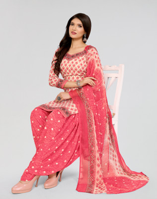 kritanya creation Crepe Printed Salwar Suit Material