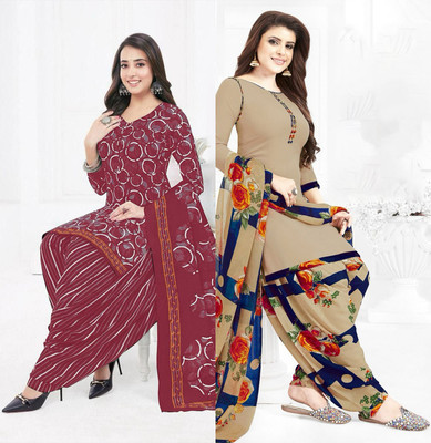 SIMPLYETHNIC Crepe Self Design Salwar Suit Material