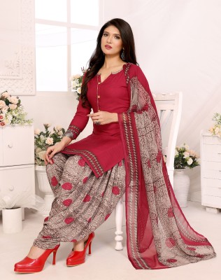 YASHIKA Crepe Floral Print Salwar Suit Material