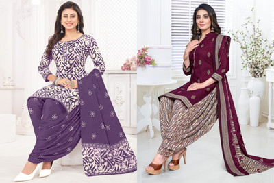 HouseOfCommon Crepe Printed Salwar Suit Material