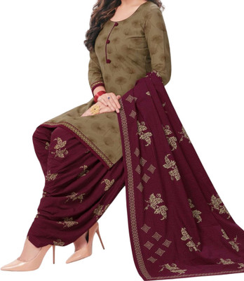 S Creation Crepe Printed Salwar Suit Material