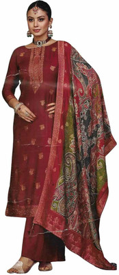 Soul Essence Wool Self Design Salwar Suit Material