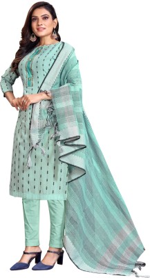 Aika Cotton Blend Embroidered Kurta Fabric