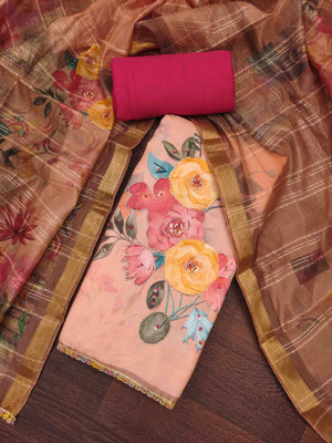 Tasrika Cotton Blend Floral Print Salwar Suit Material