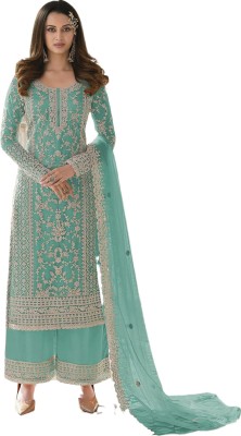 dealbazaars Net/Lace Embellished Gown/Anarkali Kurta & Bottom Material