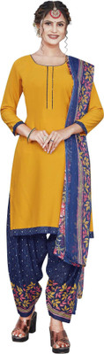 Jevi Prints Crepe Floral Print Salwar Suit Material