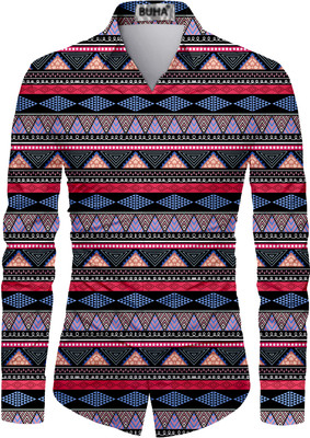 BDR ENTERPRISE Cotton Blend Printed Shirt Fabric